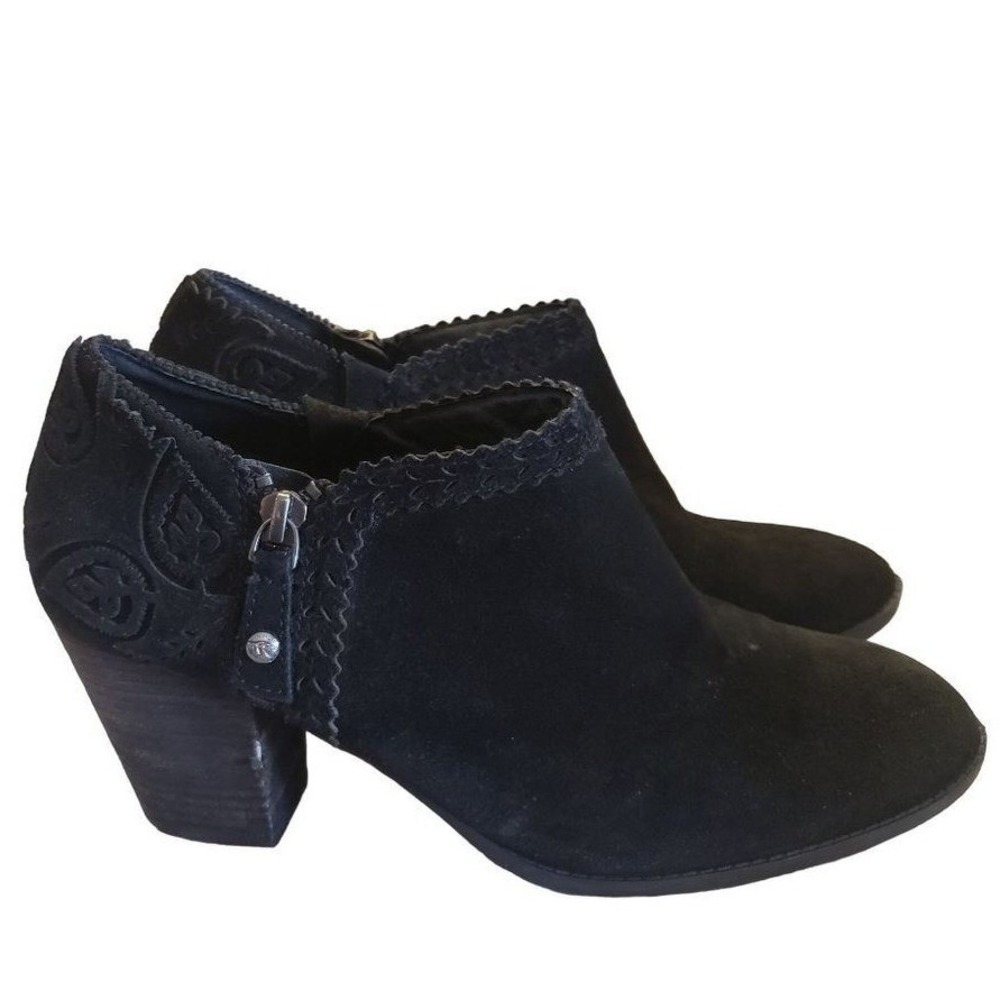 Nurture booties size 8.5US black suede‎ Leather